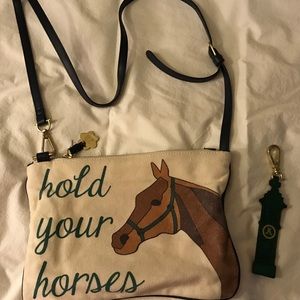 Draoer James ❤️ Keeneland purse with key chain.